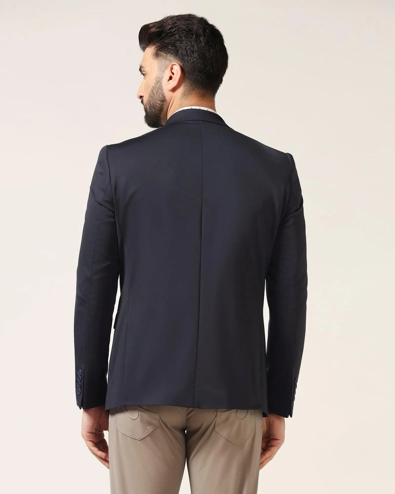 TechPro Formal Navy Solid Blazer - Sein