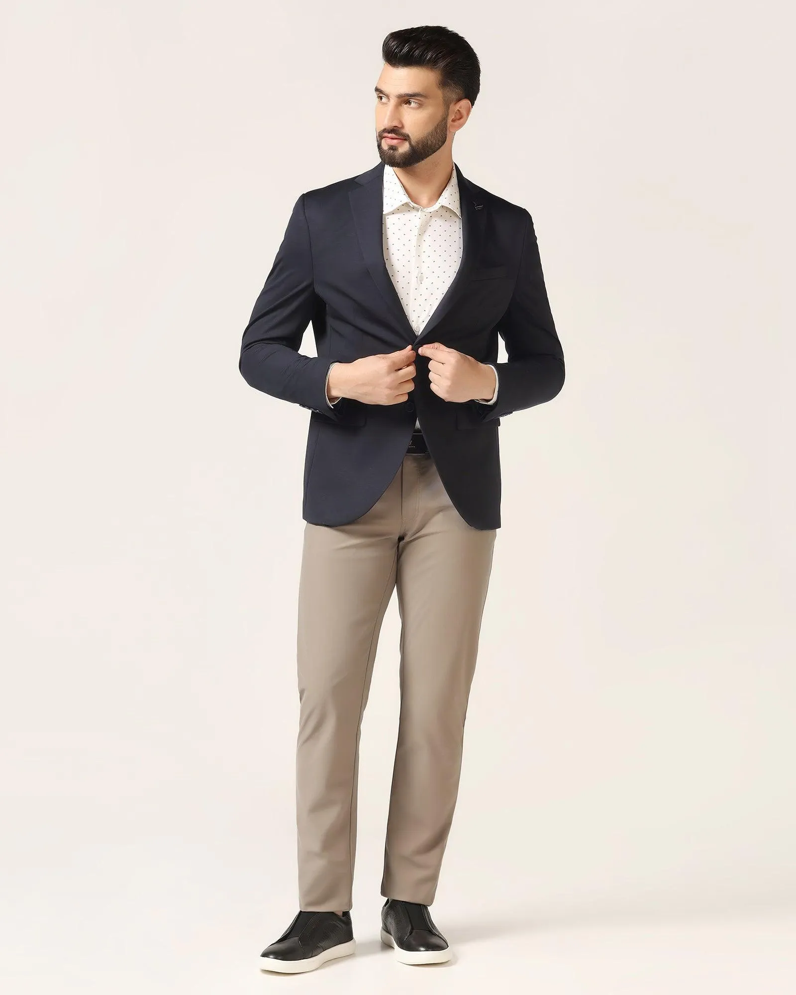 TechPro Formal Navy Solid Blazer - Sein