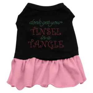 Tinsel in a Tangle Rhinestone Dress Black with Pink XXL (18)