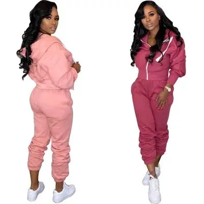 Trendy 2 piece sweatshirt Joggers pants set