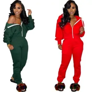 Trendy 2 piece sweatshirt Joggers pants set