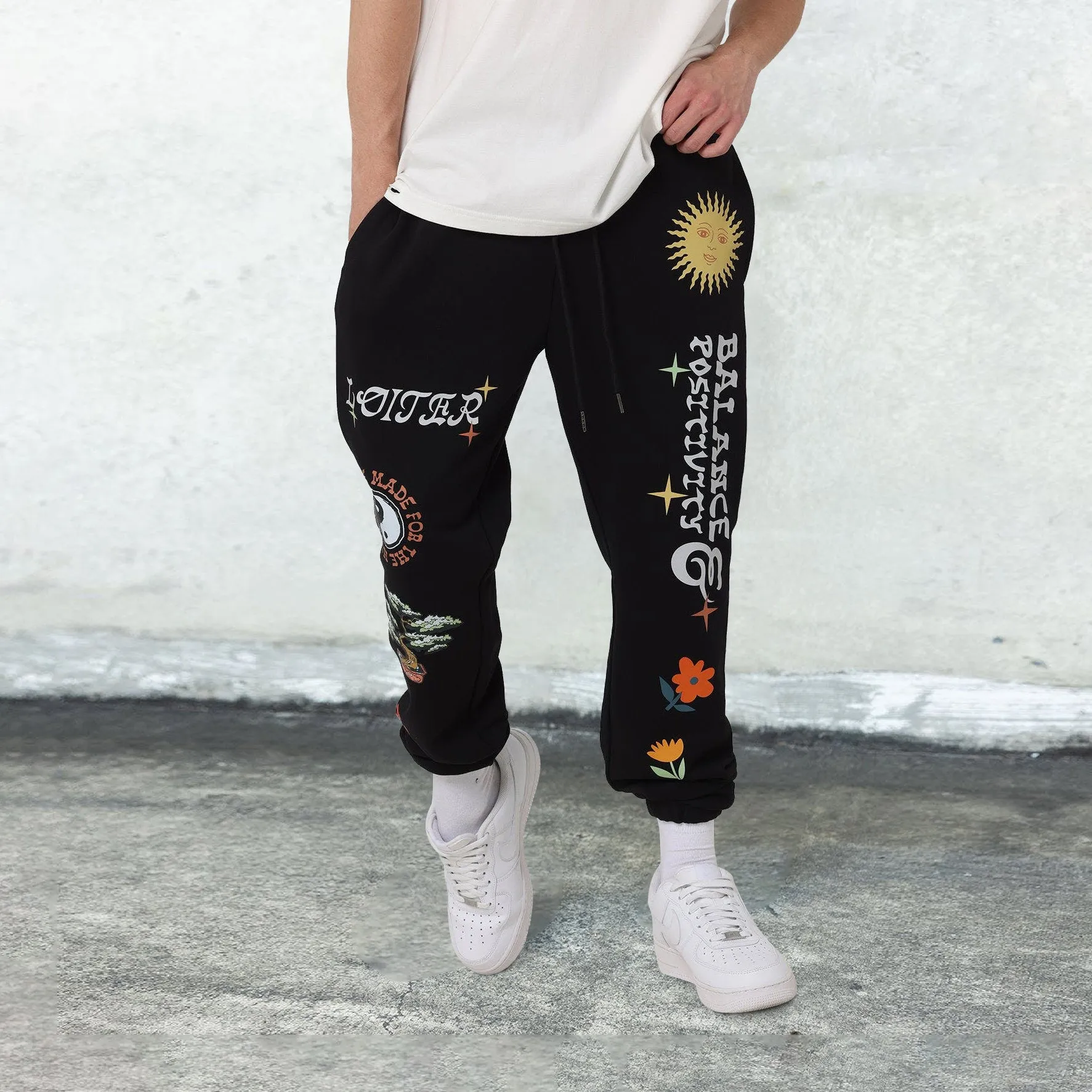 Trendy hip-hop retro street sweatpants