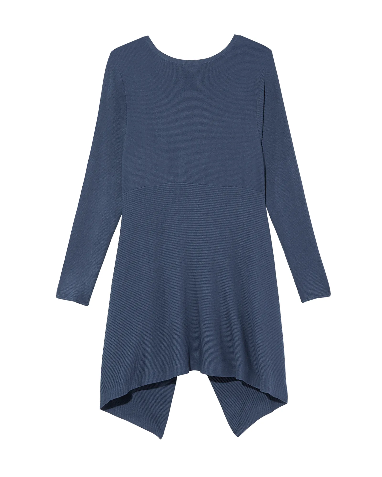 Trixie Ribbed High-Low Sweater | Navy