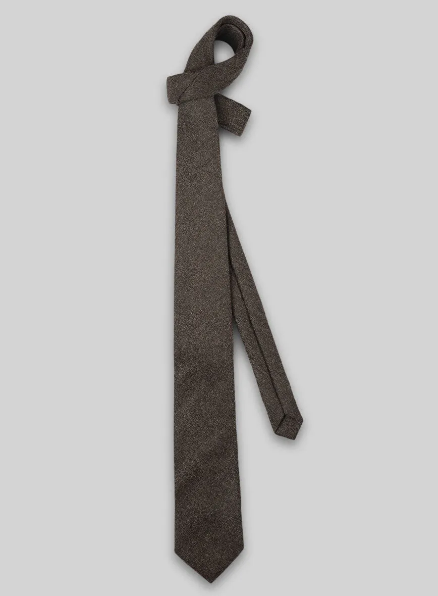 Tweed Tie - Lt Wt Dark Brown