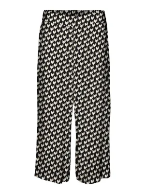 Vmeasy Hw Culotte Pants Wvn  Ga - Zwart Dessin