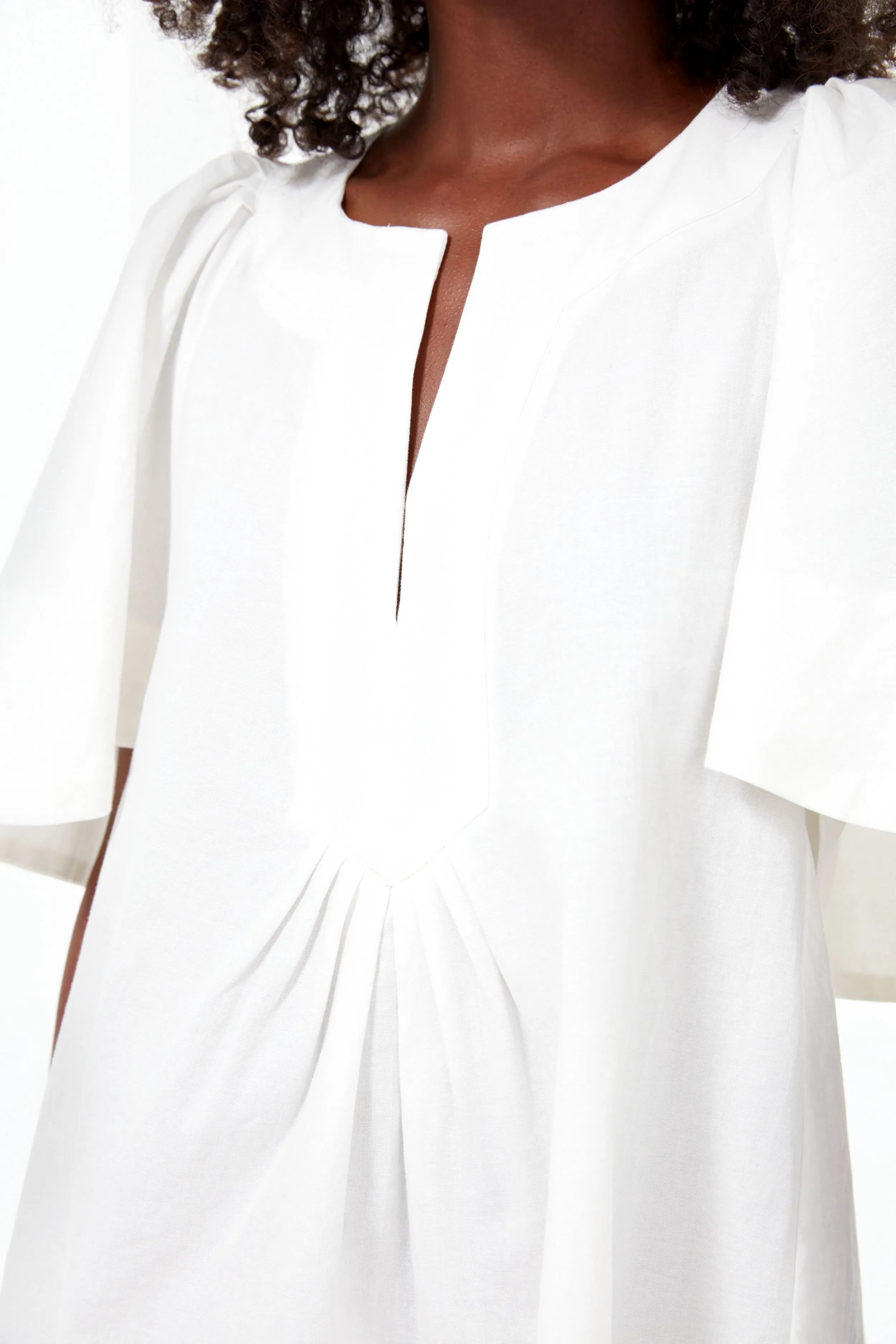 White Finley Flutter Sleeve Top