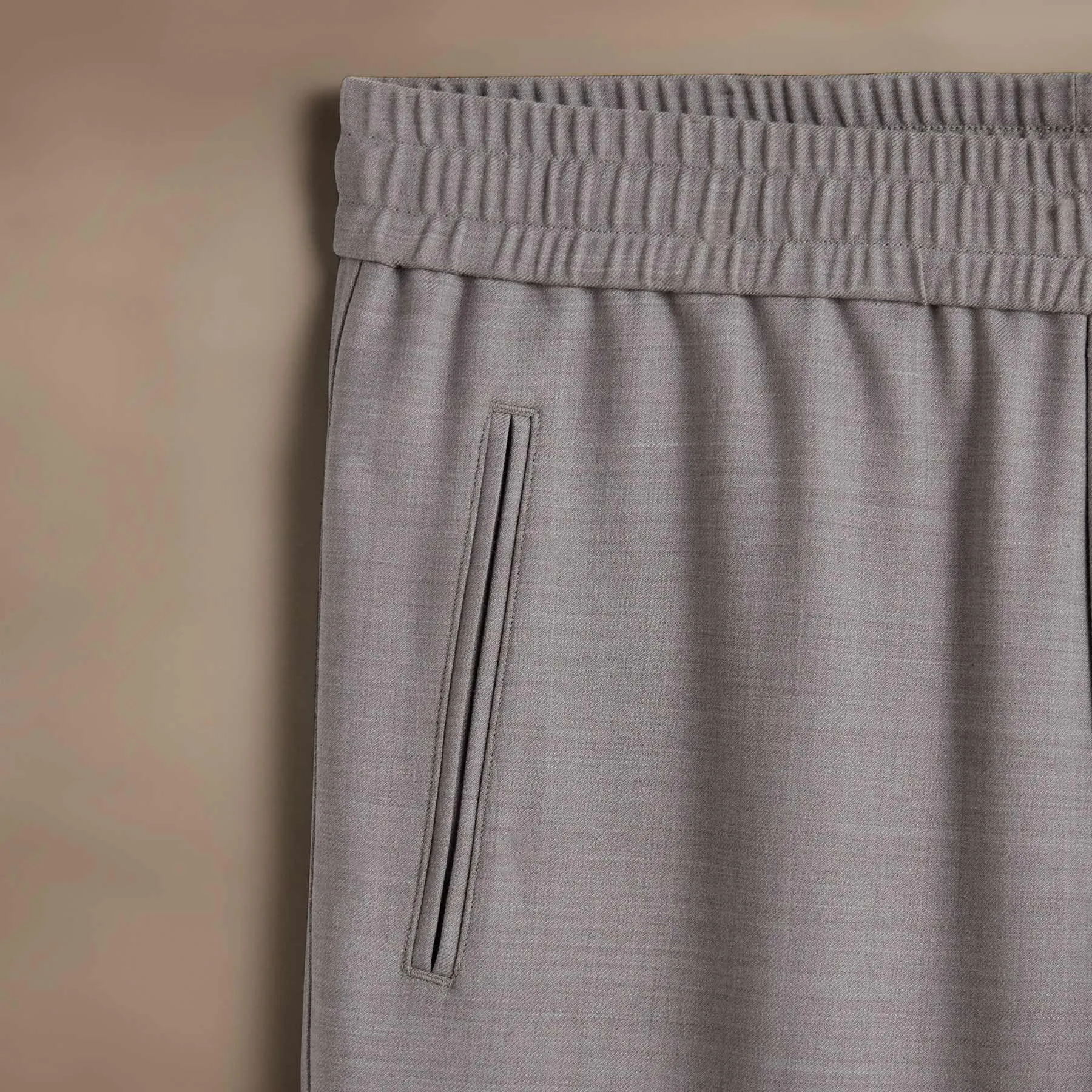 Wool Blend Trouser - Heather Grey